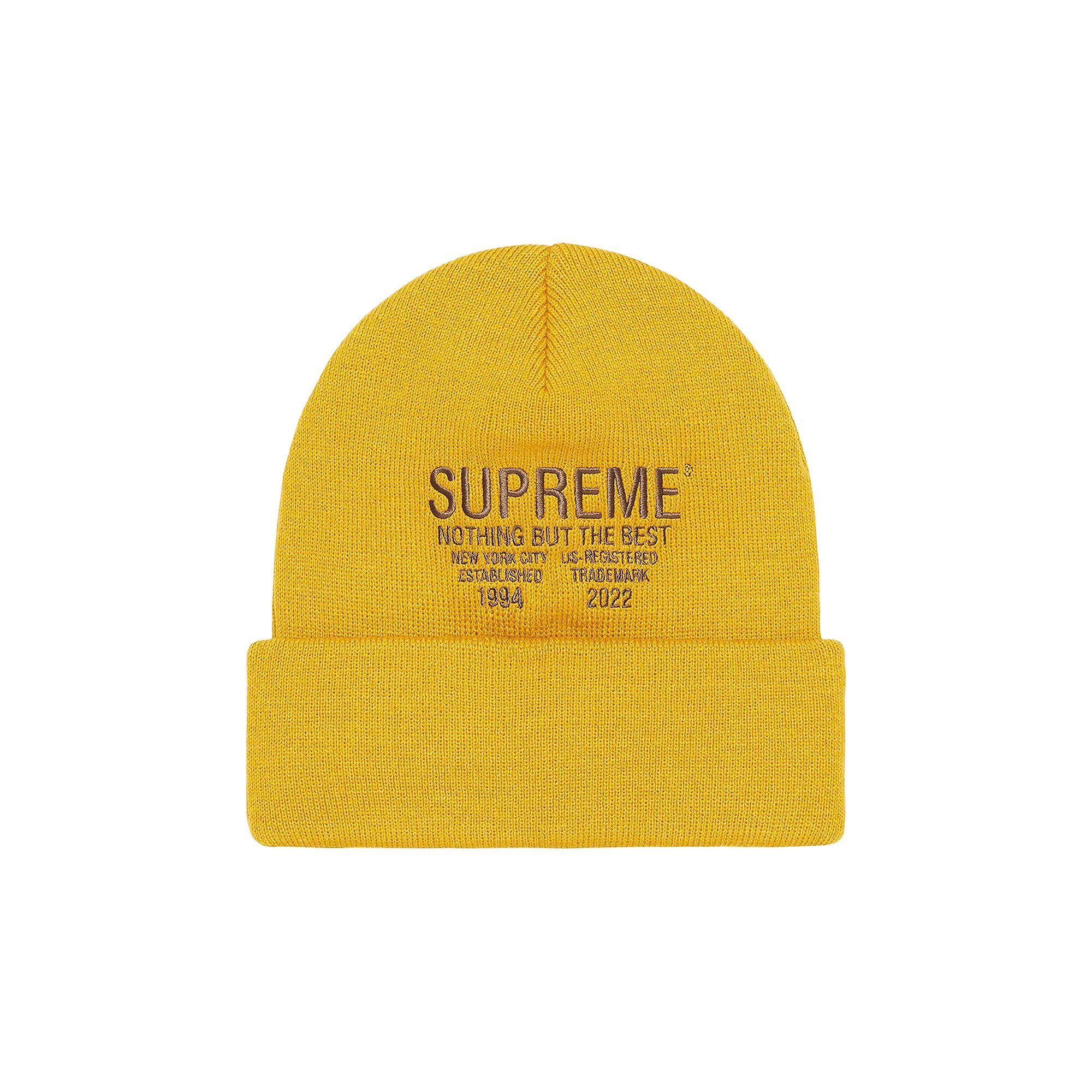 Supreme Supreme Nothing But Beanie Mustard REVERSIBLE