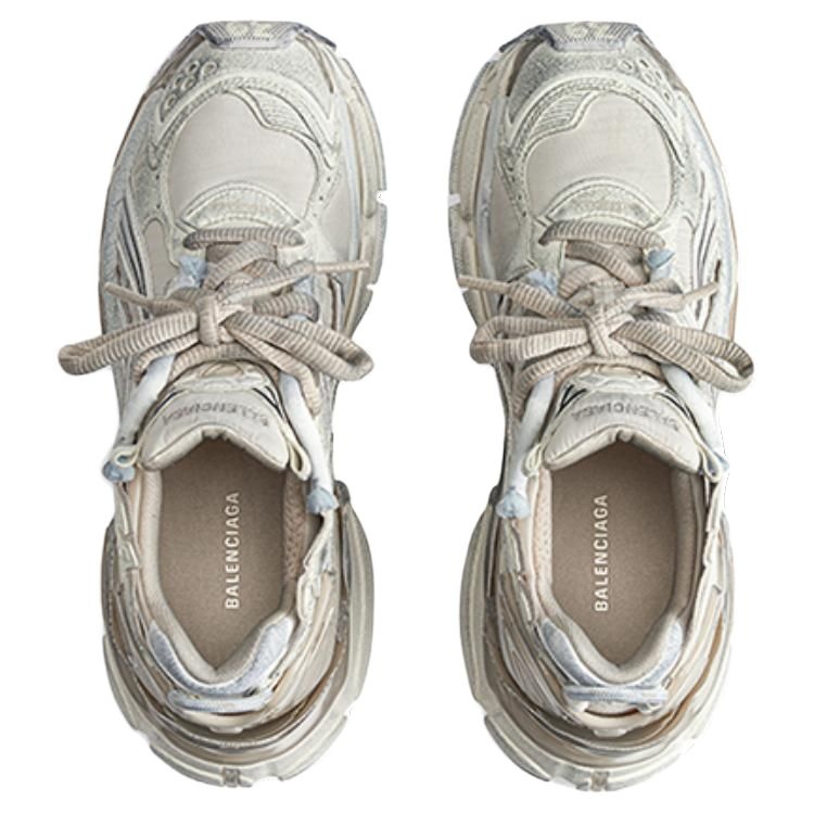 Balenciaga Runner Sneakers 'Beige Nylon Suede-Like Fabric' 772774W3RNY9797 - 4