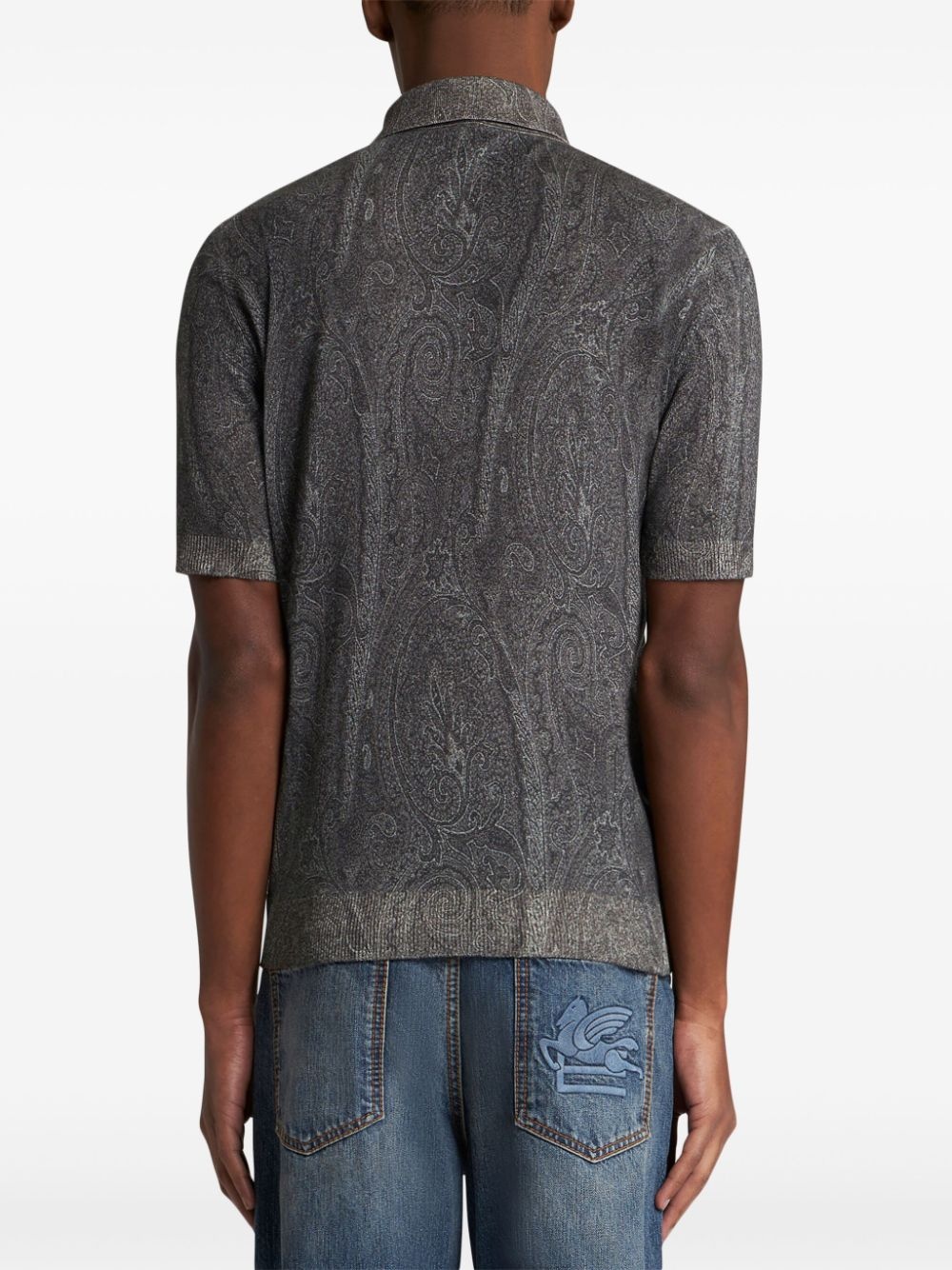 paisley-print polo shirt - 3