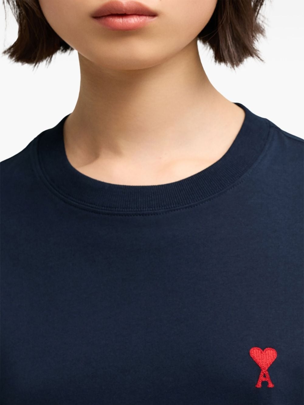embroidered logo organic cotton longsleeved shirt - 7