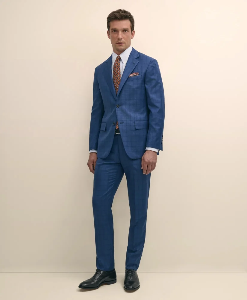 American-Made Slim Fit Multi Checked 1818 Suit - 1