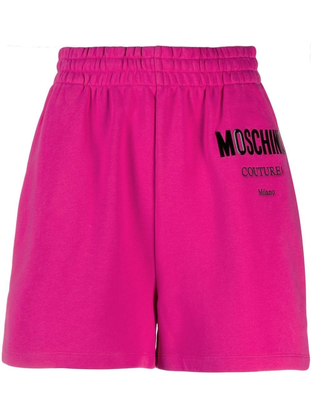 logo-print track shorts - 1