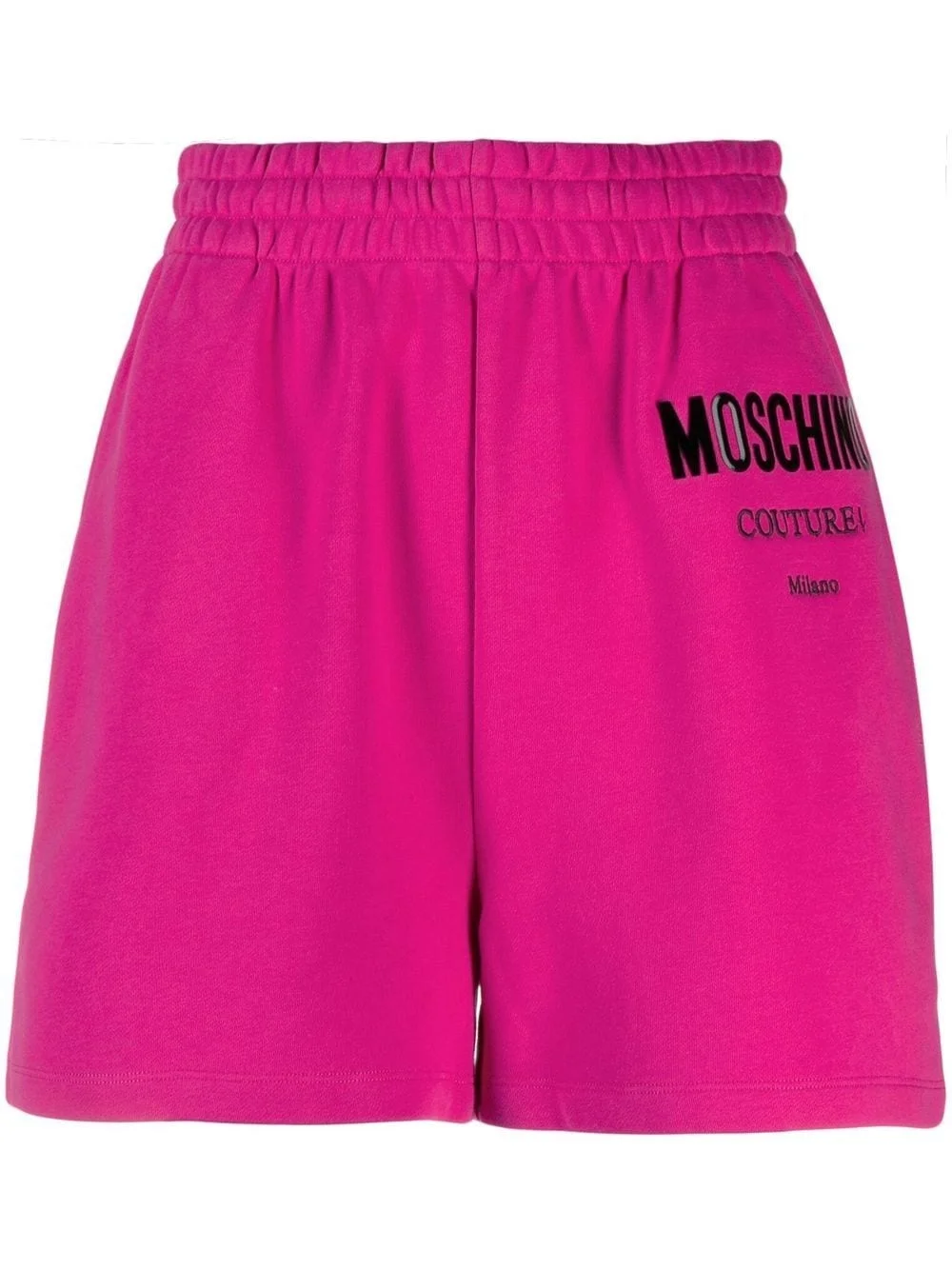 logo-print track shorts - 1