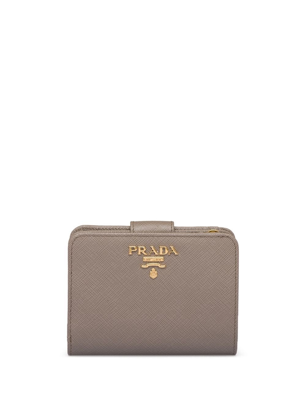 Saffiano logo-plaque wallet - 1