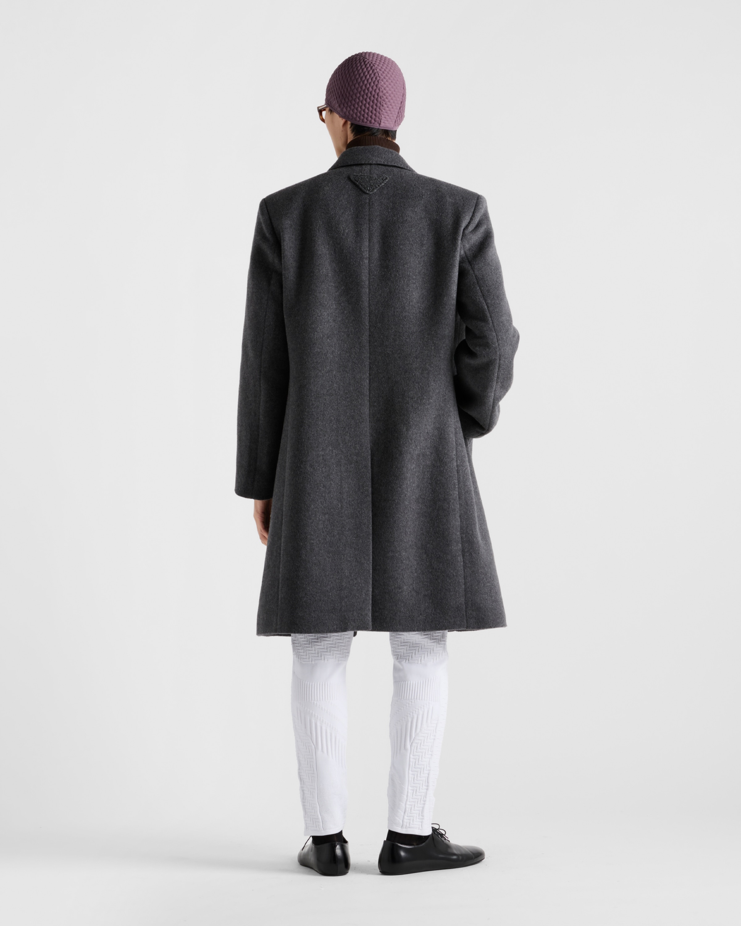 Single-breasted wool coat - 5