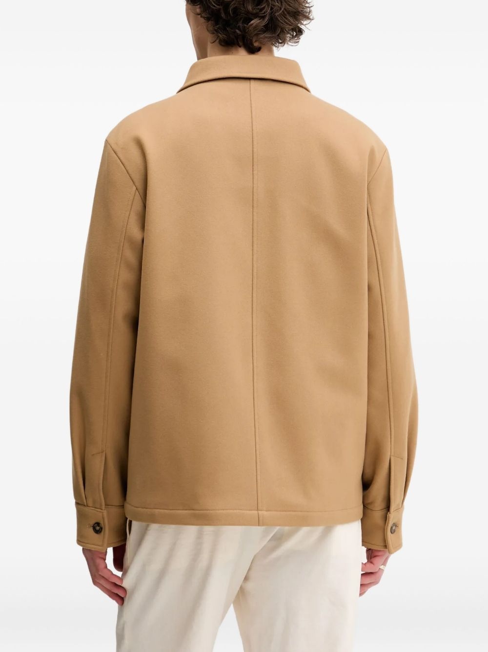 patch-pocket wool-blend jacket - 2