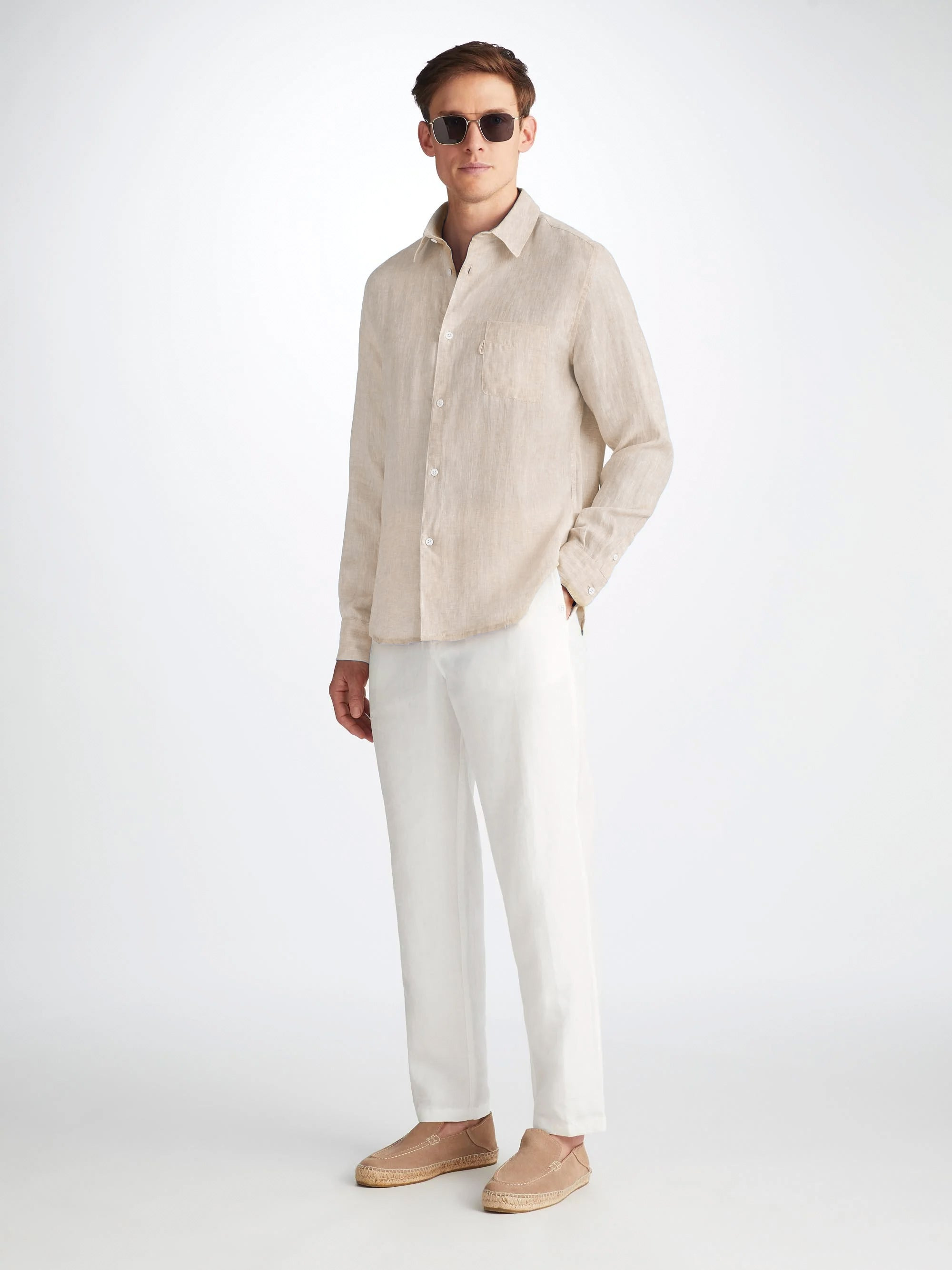 Men's Shirt Monaco Linen Sand - 3