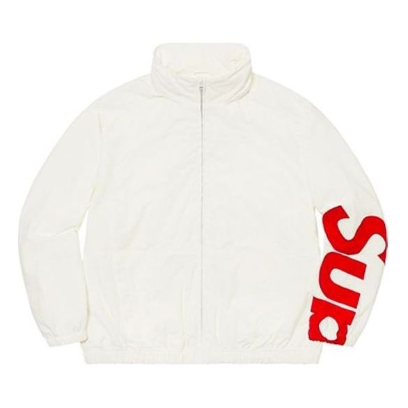 Supreme Spellout Track Jacket 'White Red' SUP-SS21-407 - 1