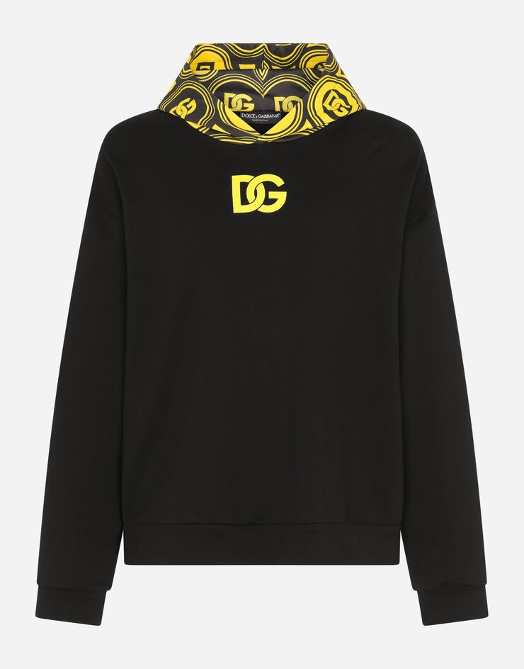 Jersey hoodie with DG print - 3