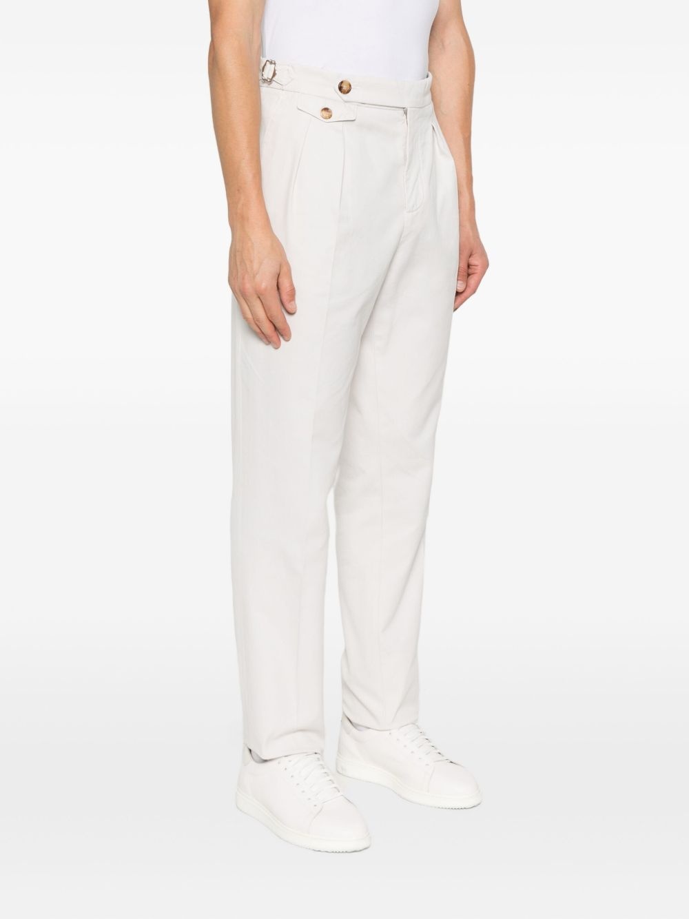 pleated button trousers - 3