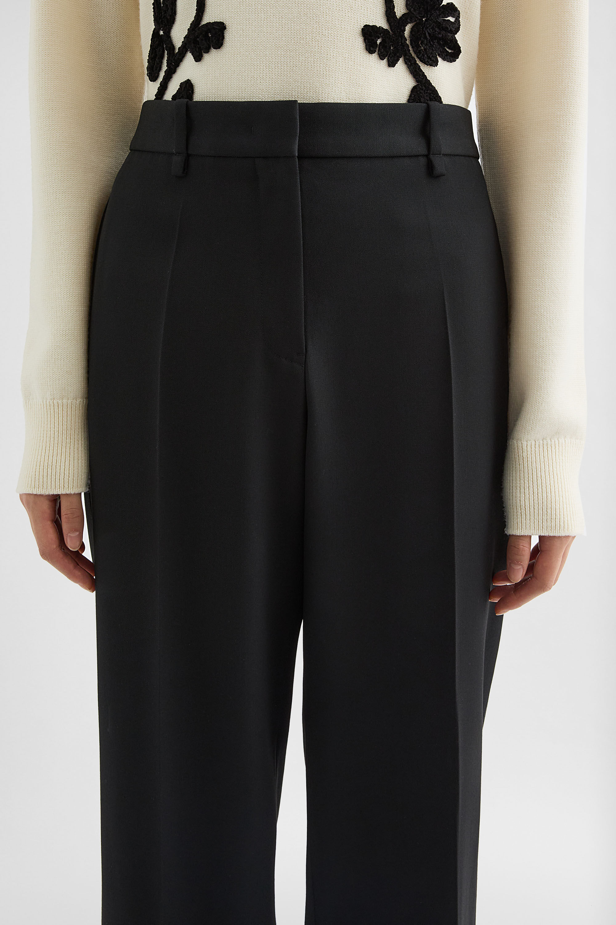 Wool Gabardine Tailored Trousers - 5
