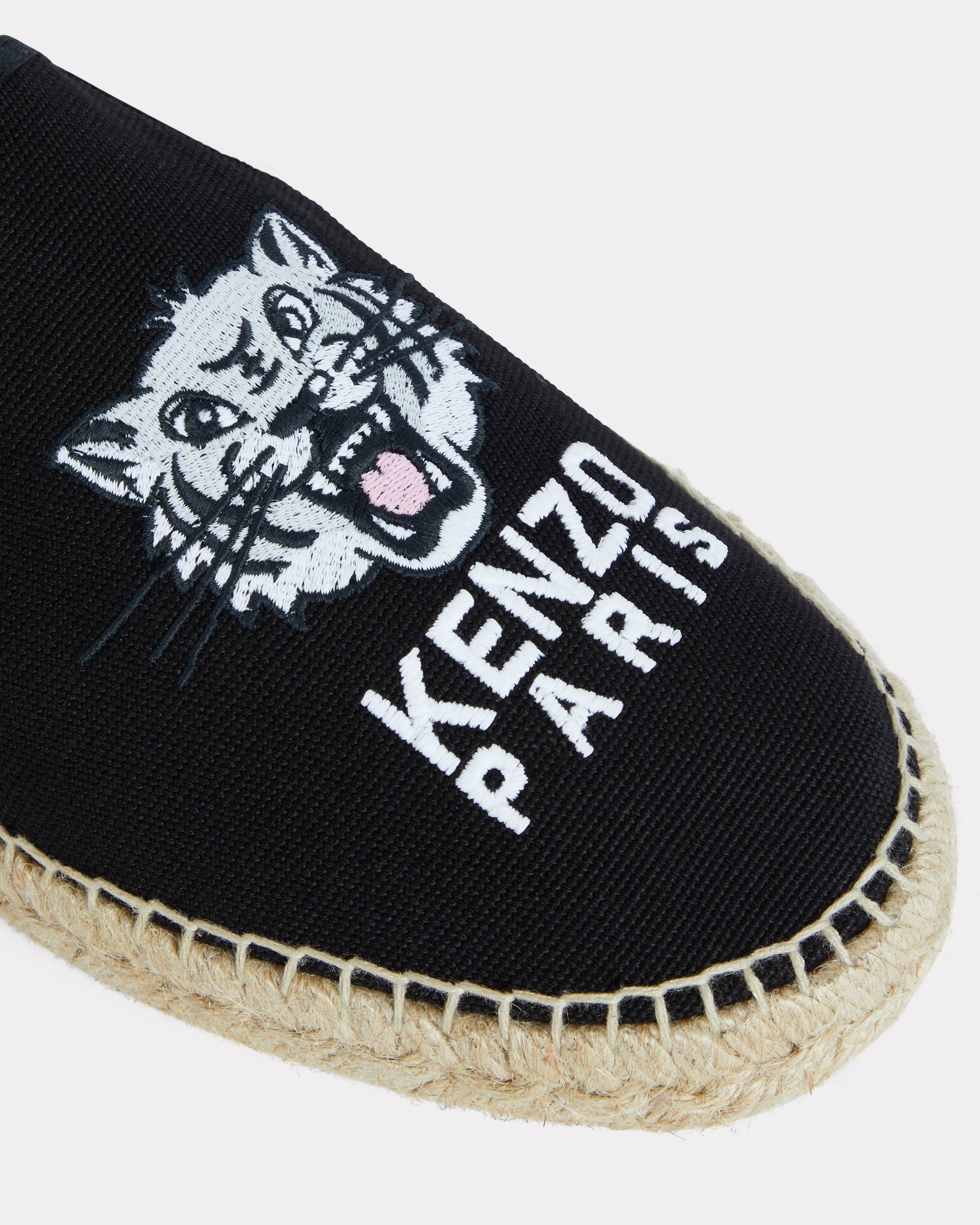 'Lucky Tiger' embroidered canvas espadrilles - 4