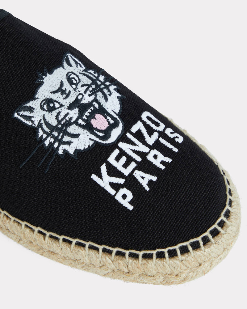 'Lucky Tiger' embroidered canvas espadrilles 4