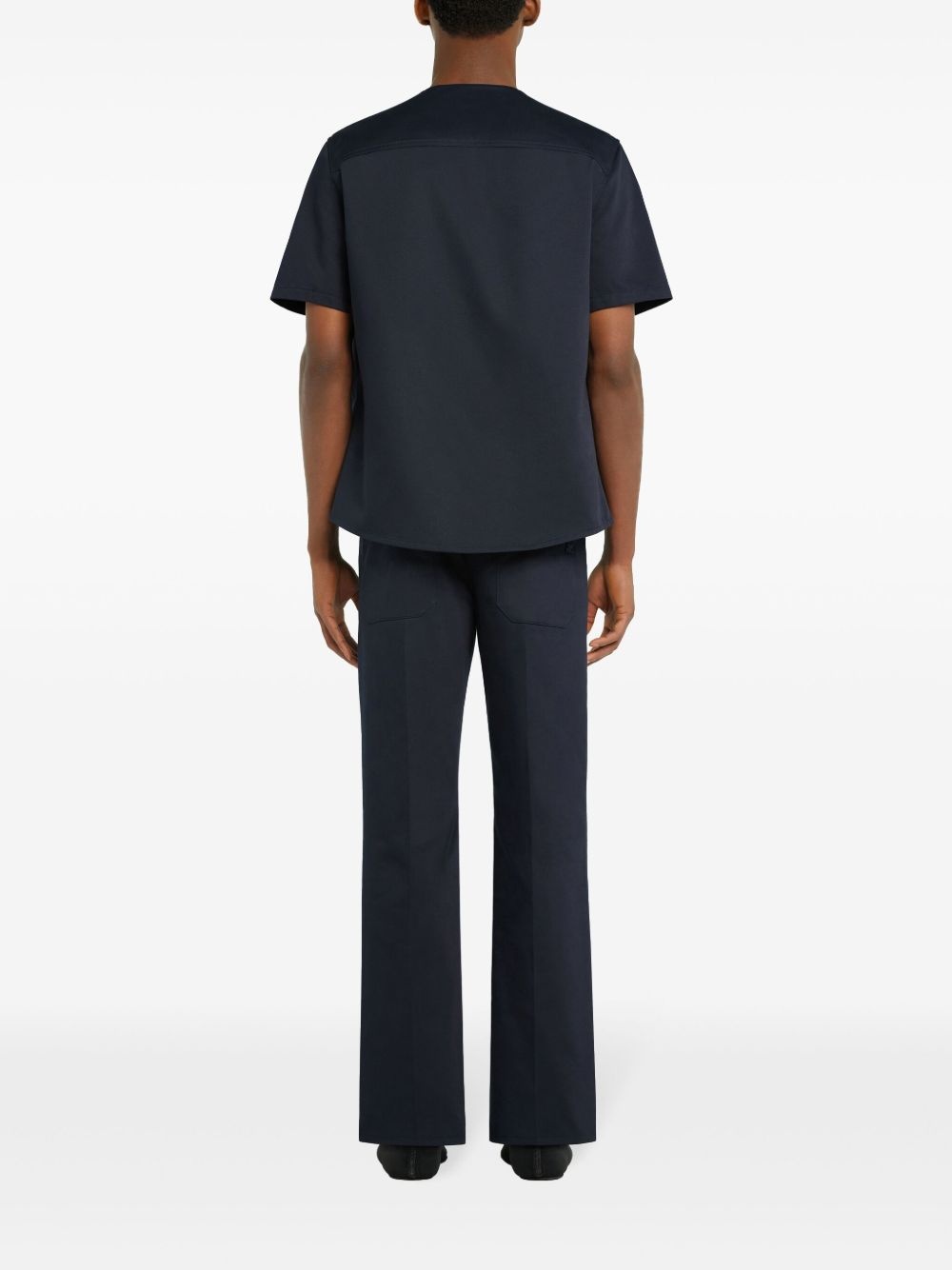 collarless shirt - 4