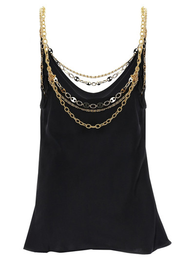 Paco Rabanne Chain Top Tops Black outlook