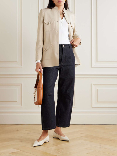 Brunello Cucinelli Cropped high-rise straight-leg jeans outlook