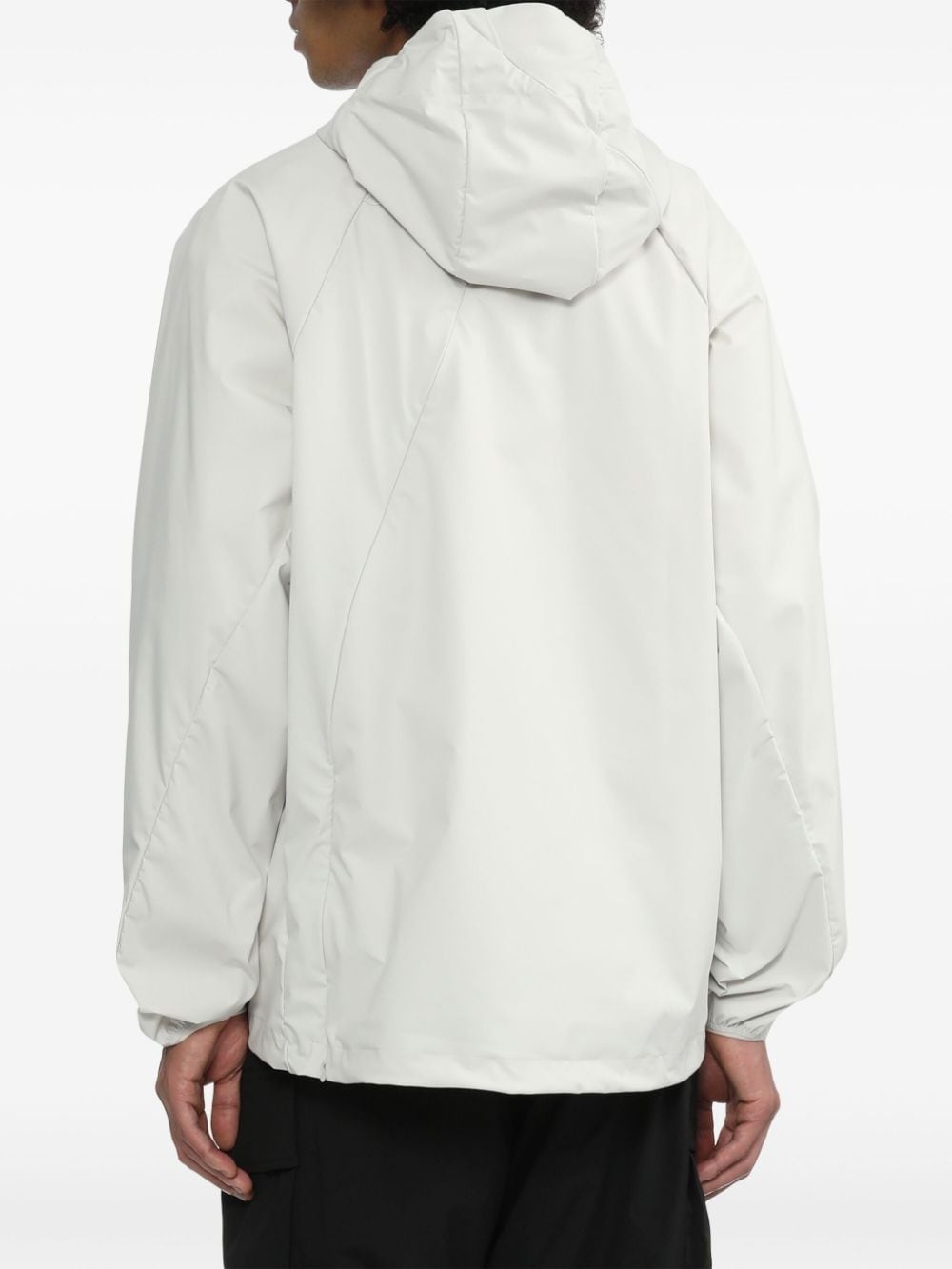 two-way zip jersey hoodie - 4