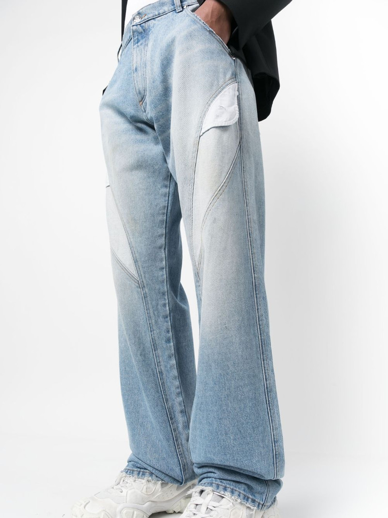 exposed-pocket cotton jeans 5