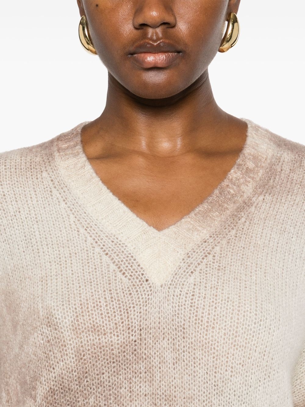 faded-effect sweater - 5