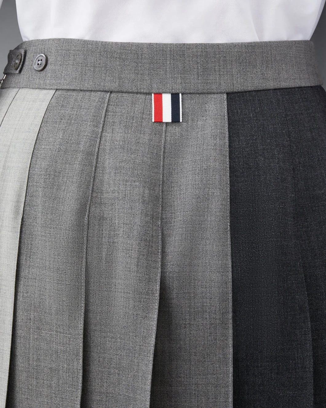 FUNMIX WOOL FRESCO CLASSIC MINI PLEATED SKIRT - 7