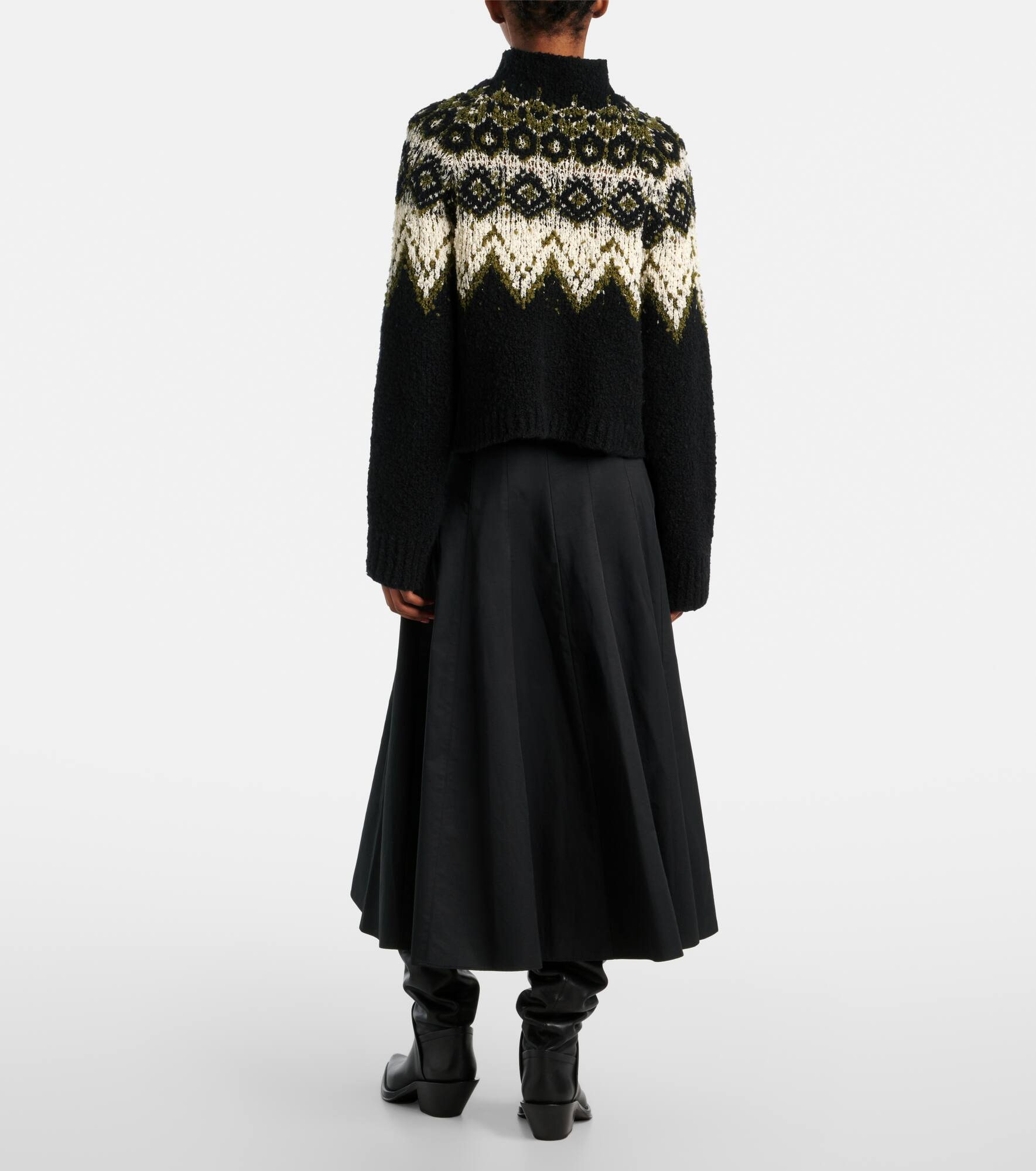 Lizzy fair isle cotton turtleneck sweater - 3