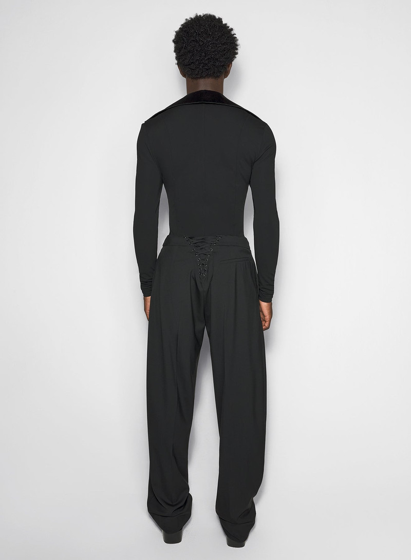 black spiky satin collar top 4