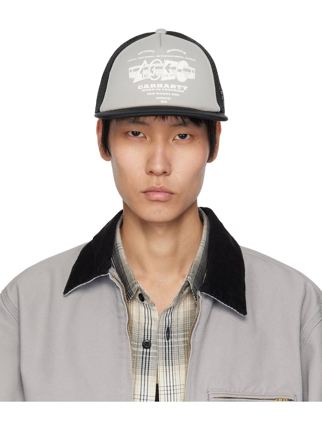 Gray & Black Runaway Trucker Cap - 1