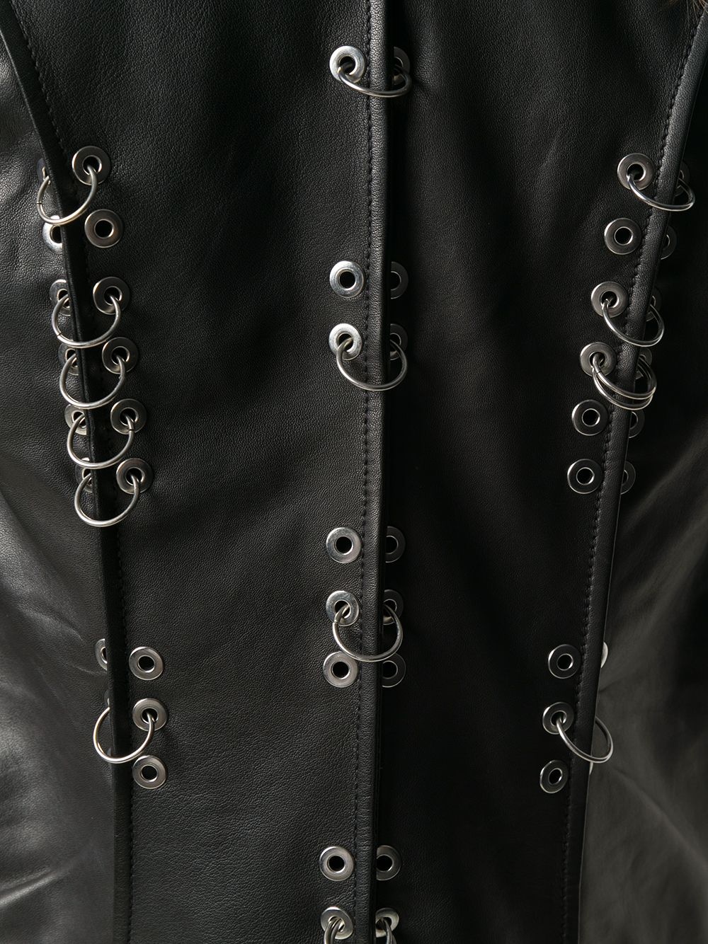 L-Mars piercing-embellished biker jacket - 5