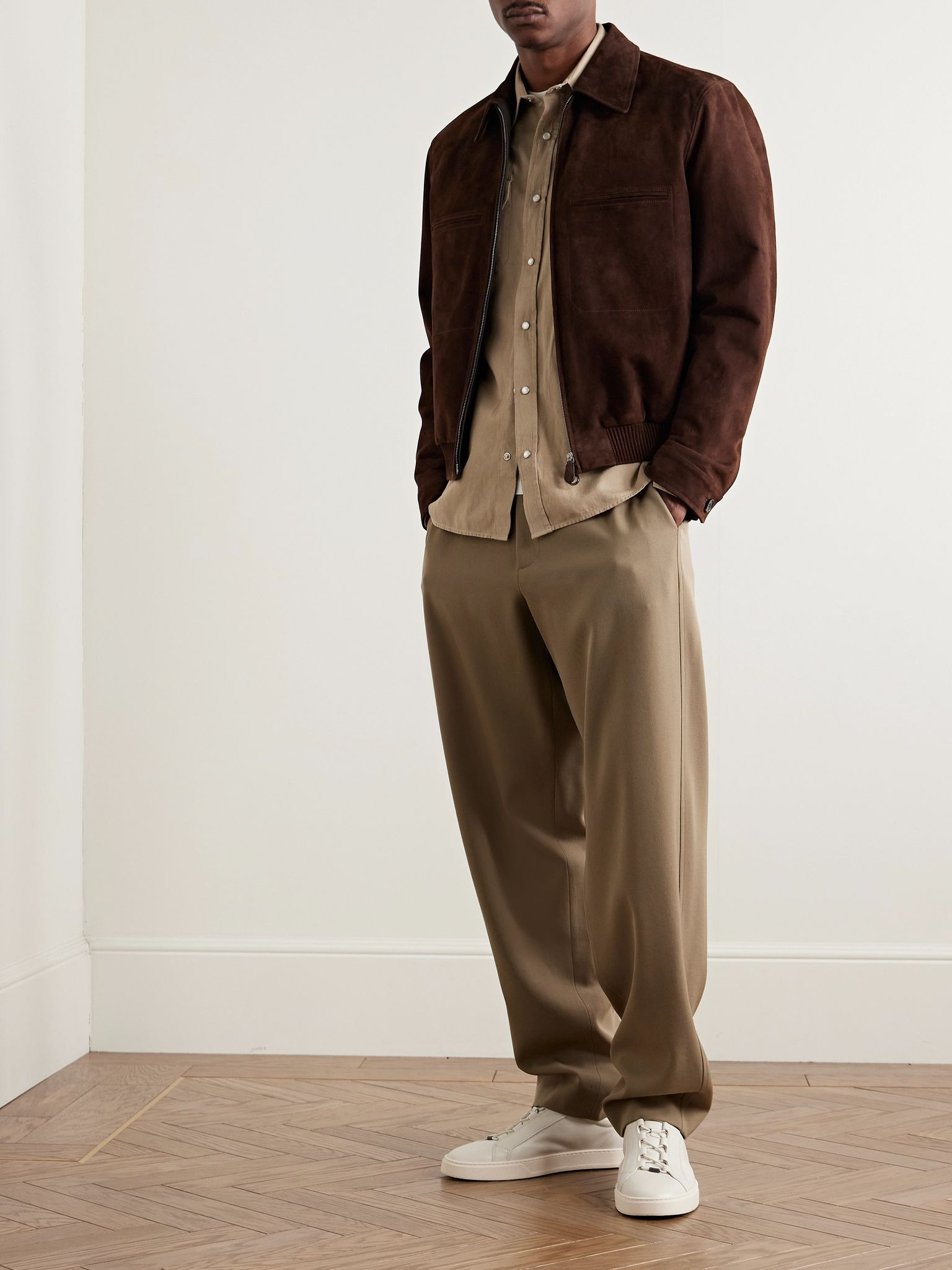Kane Rain System® Suede Bomber Jacket Dark brown - 2