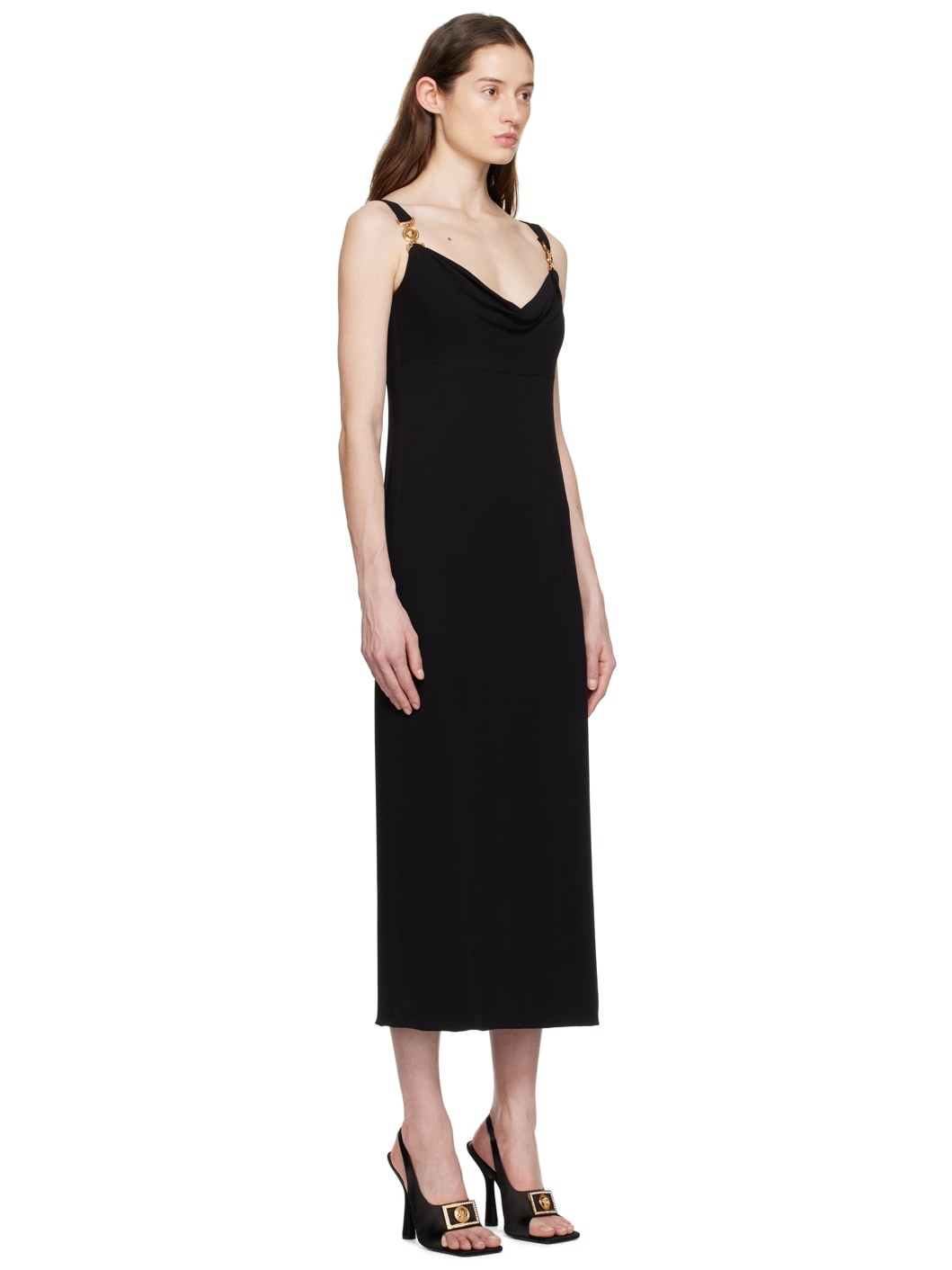 Black Medusa Midi Dress - 2