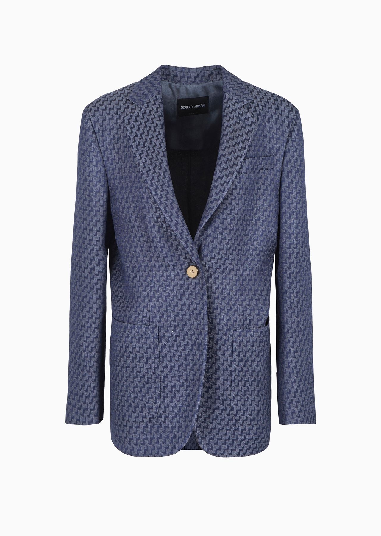 Single-breasted jacket made from viscose jacquard - 1