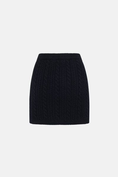 Alessandra Rich WOOL BLEND KNITTED MINI SKIRT WITH JWL BUTTONS outlook