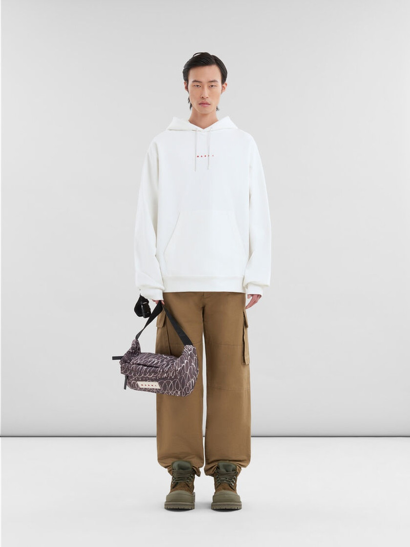 Marni BLACK PUFF BELT BAG WITH MARNI SCRIBBLE PRINT outlook