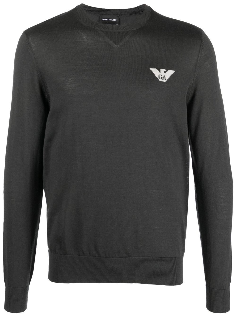 Eagle-jacquard virgin-wool jumper - 1