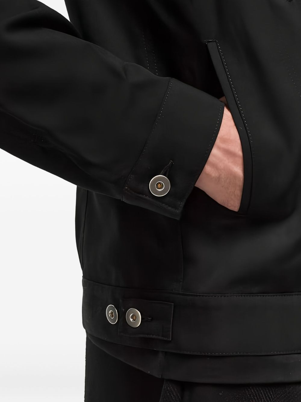 button-fastening collared jacket - 2