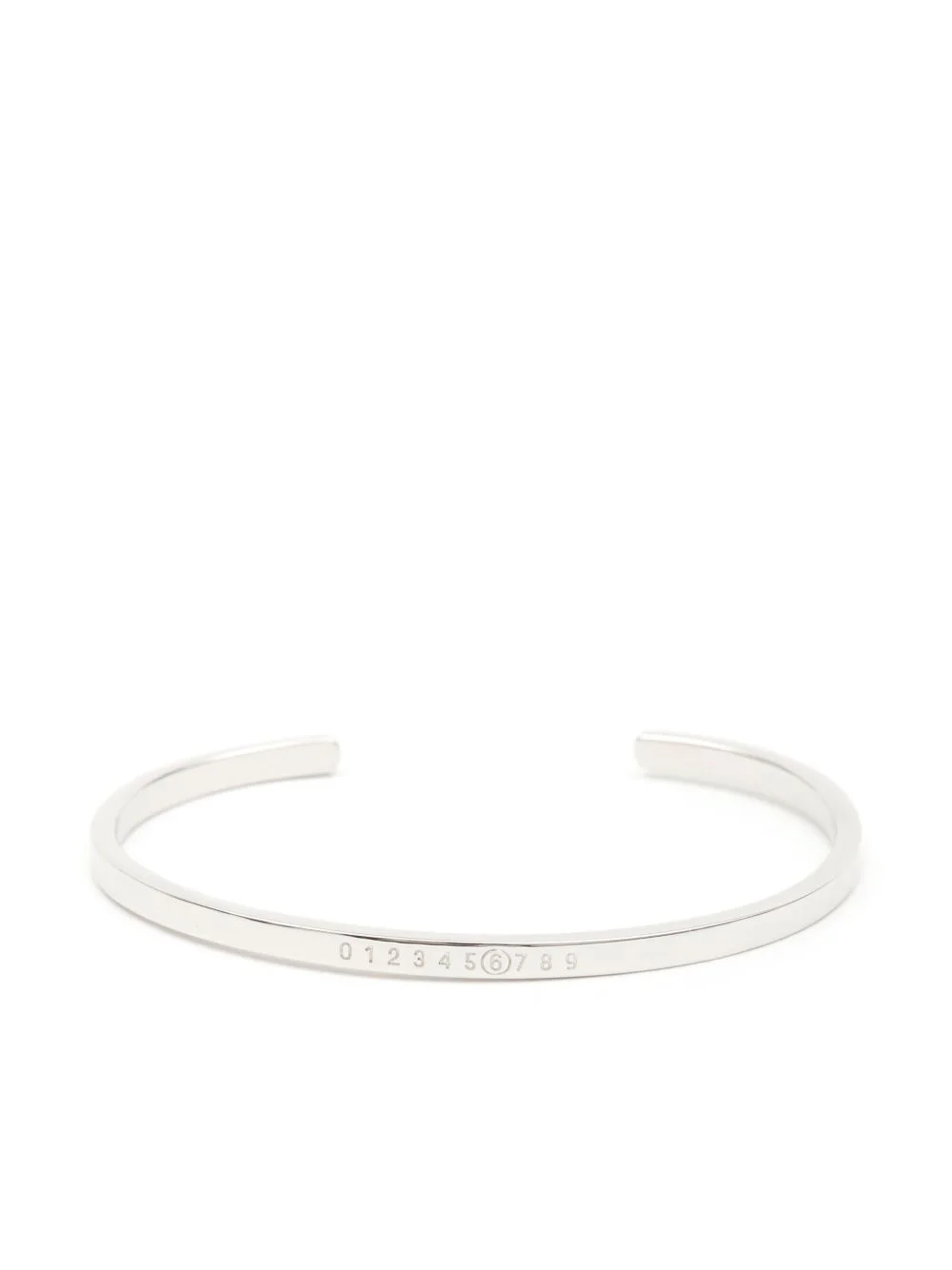logo-engraved cuff bracelet - 1