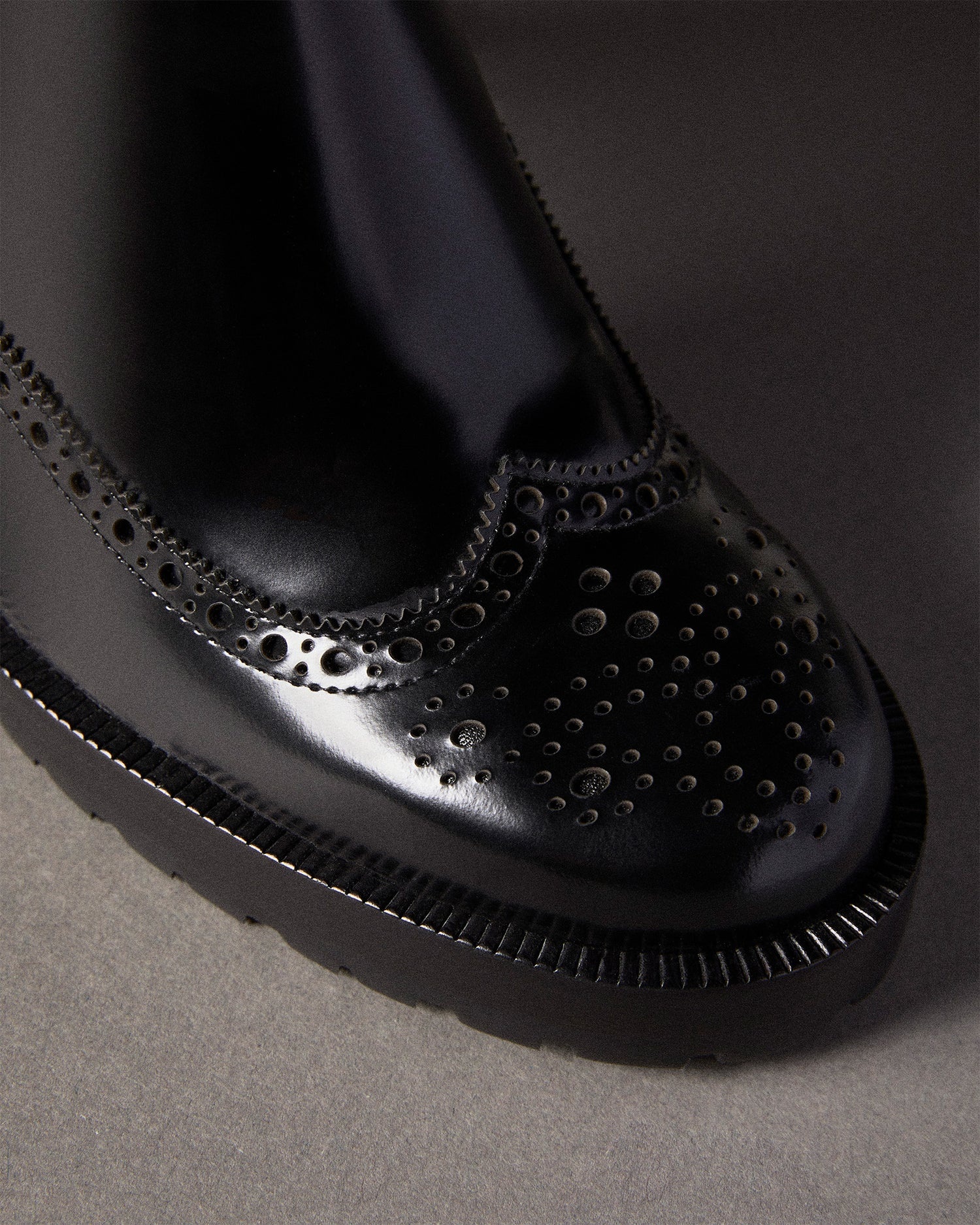CLARITA MOTORCYCLE BROGUE BOOT BLACK - 6