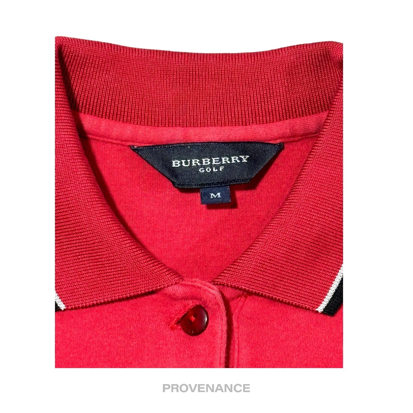 Burberry Golf - Burberry Golf Long Sleeve Polo Shirt - Red M - 7