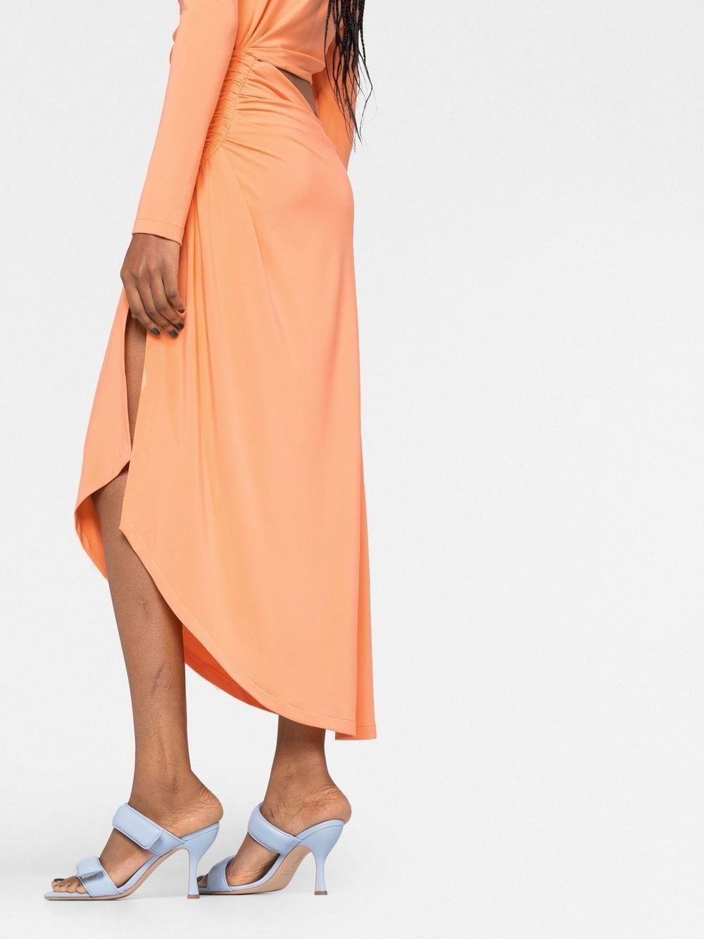 cut-out draped dress - 3