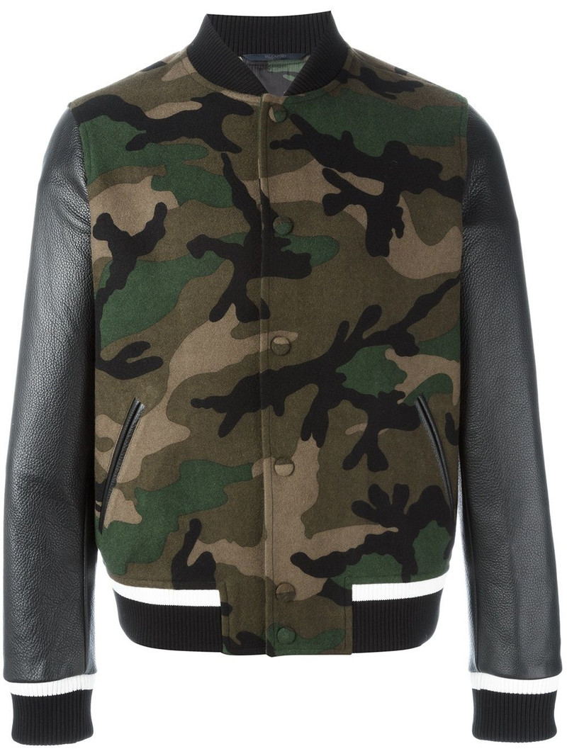 'Rockstud' camouflage bomber jacket 1