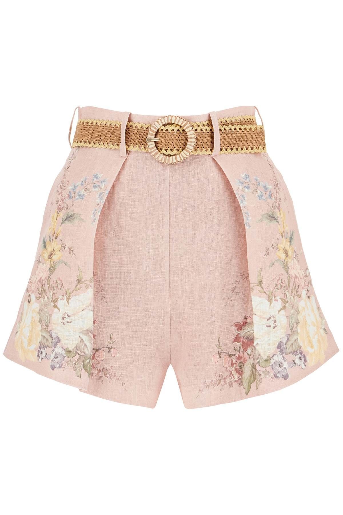 FLORAL LINEN WAVERLY SHORTS - 1