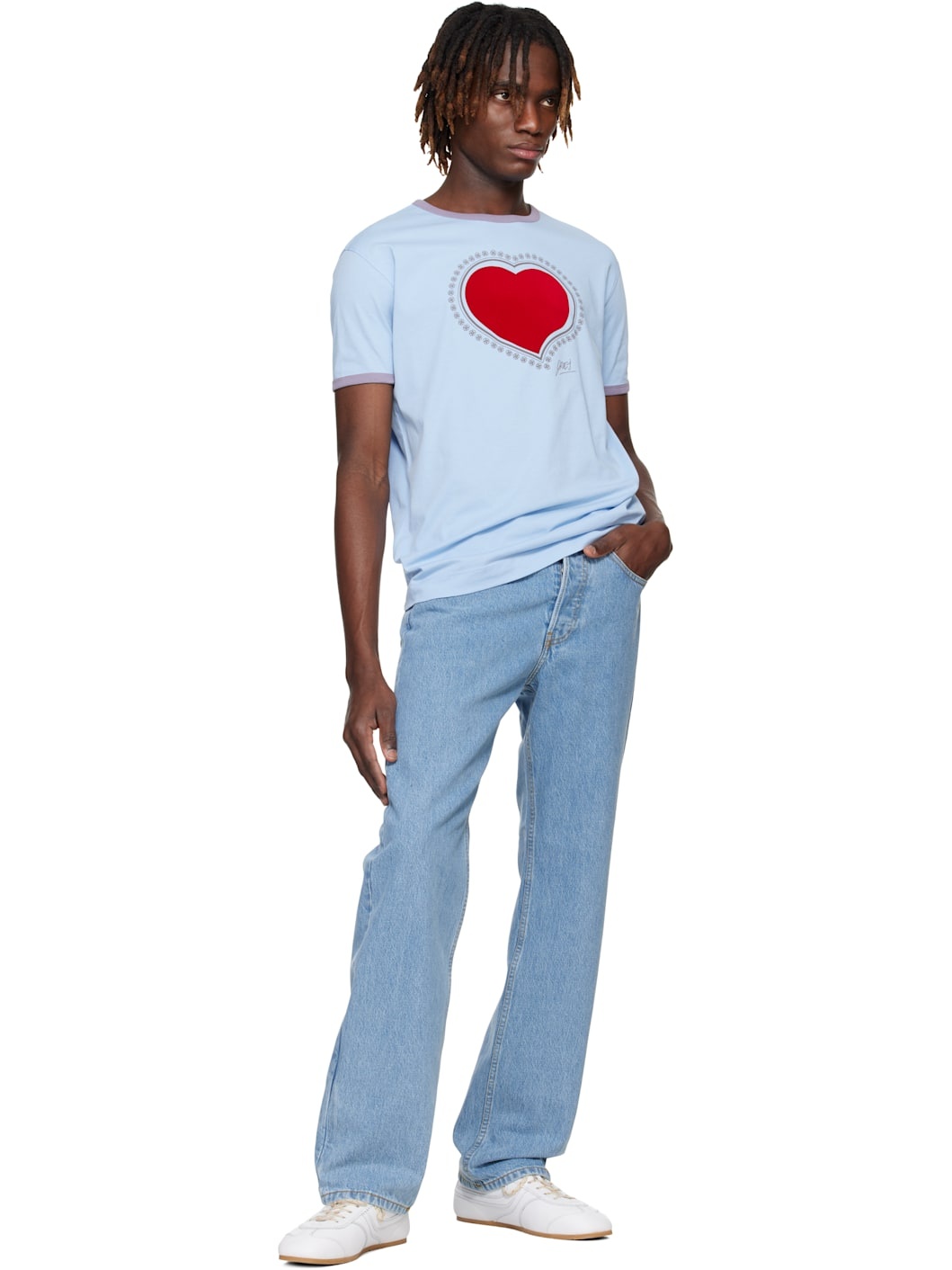 【関税込み】Dries Van Noten ブルー Archive Print Tシャツ Dries Van Noten Blue Archive Print T-shirt | ssense | REVERSIBLE