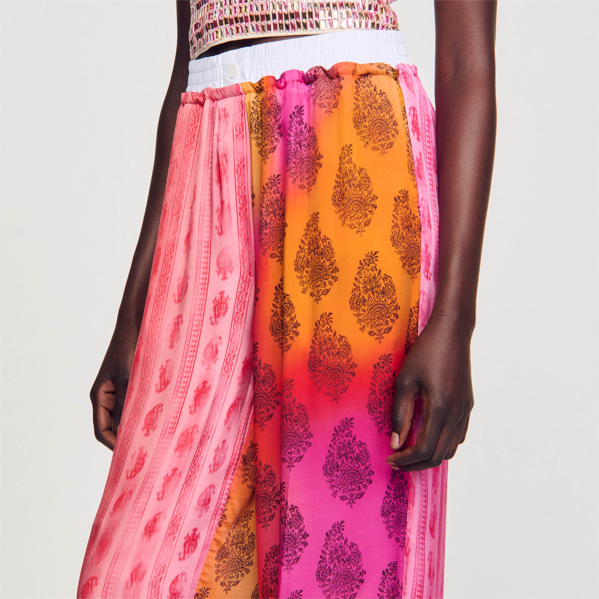 WIDE-LEG PATTERNED TROUSERS - 4