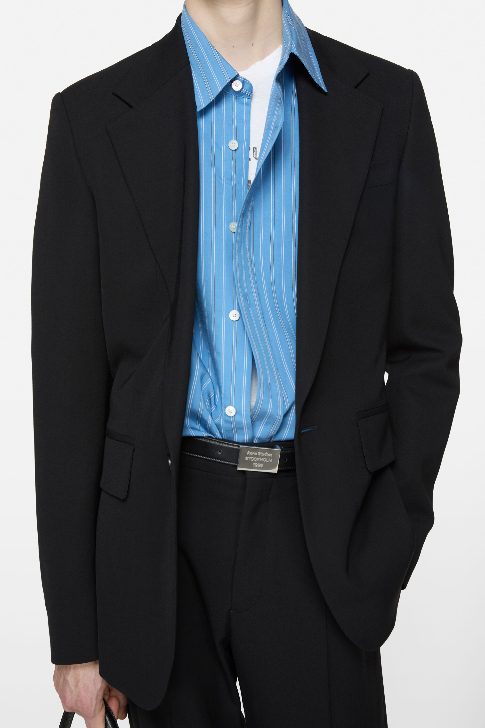Fitted suit jacket - Black - 4