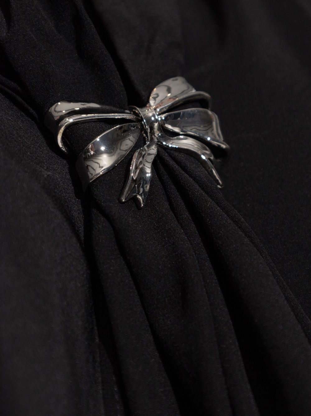 tie-front silk blouse - 5