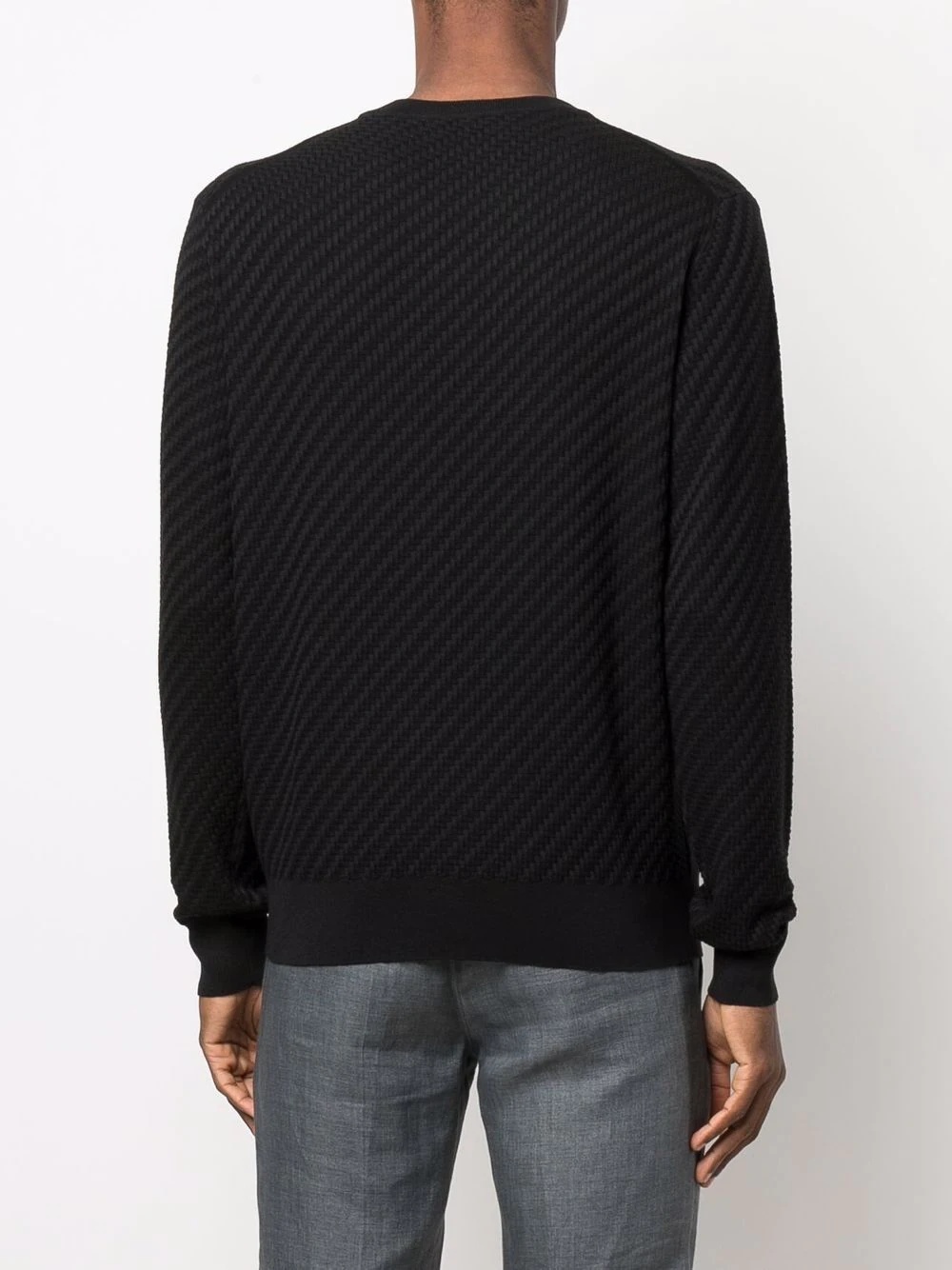 crew-neck silk-blend jumper - 4