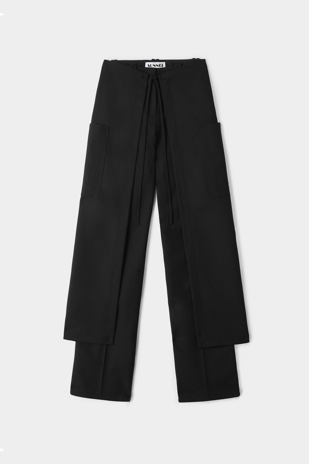LONG PANEL PANTS / black - 2