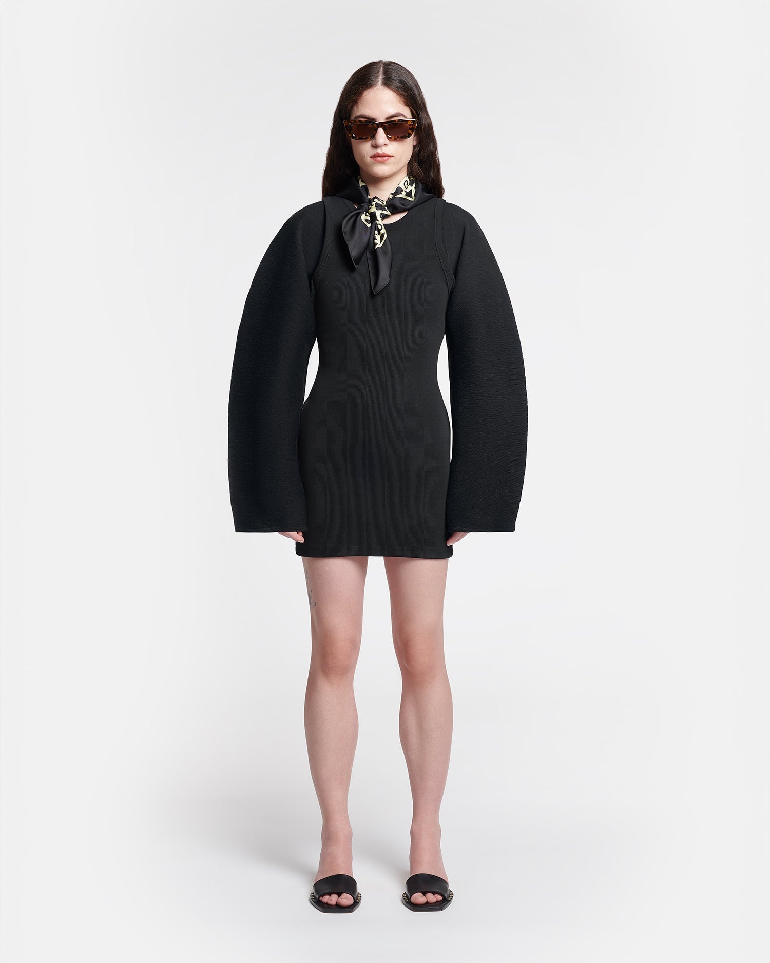 Ribbed-Jersey Mini Dress - 2