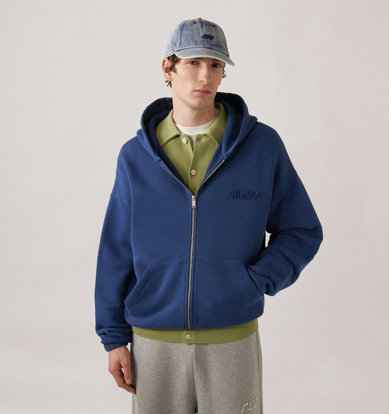 AUTRY TONAL LOGO FULL ZIP HOODIE UNISEX outlook