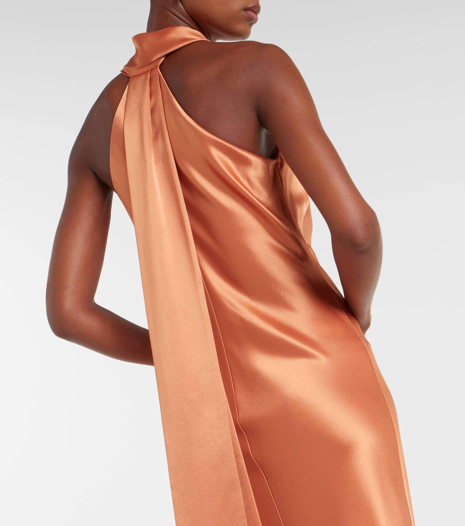 Pandora halterneck satin gown - 5